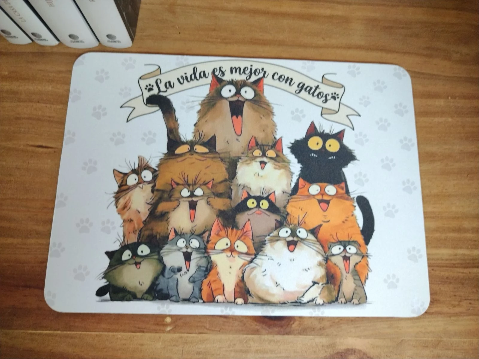 Alfombrilla de ratón - Dibujo Gatos y Frase - Nueva sin estrenar 